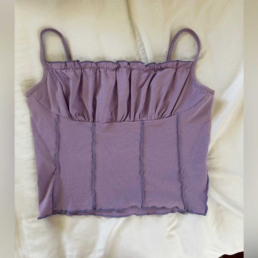 Purple crop top tank top size M